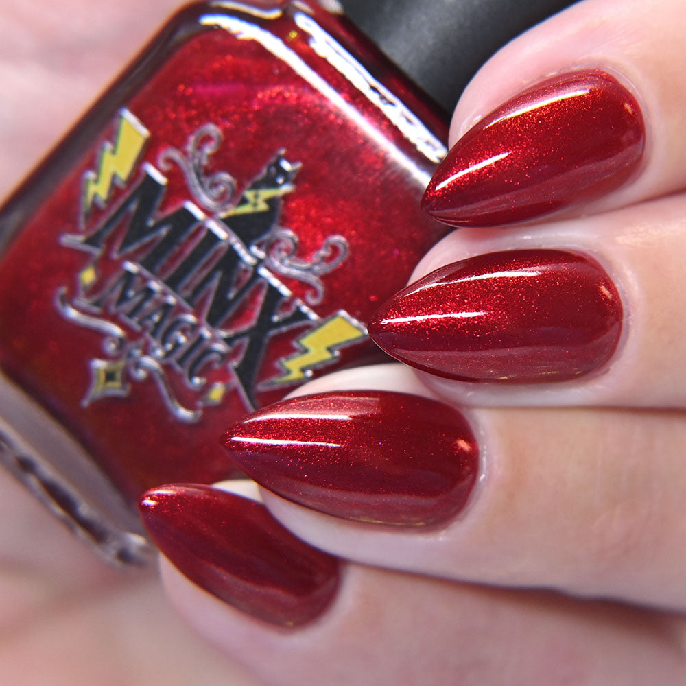 Cardinal in the Snow Classic Red Shimmer Nail Polish – Scarlet